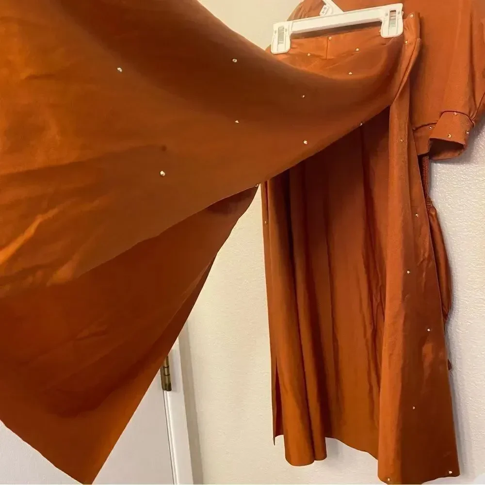 Kelle dance solo costume 2 piece Orange bronze contemporary lyrical 4235 SA